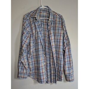 Peter Millar ‎ Shirt Mens L/S Multi Color check shirt Size X large 100% Cotton